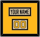 Pittsburgh Nameplate & Number (Shoulder) - 2023 Winter Classic Tan - Double Mat 4