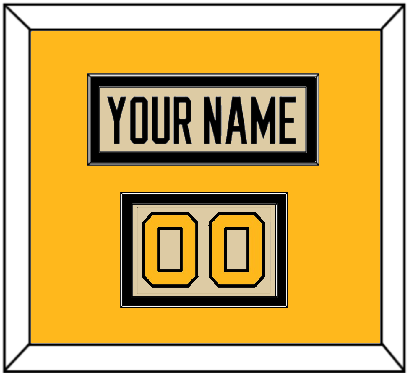 Pittsburgh Nameplate & Number (Shoulder) - 2023 Winter Classic Tan - Signature Tier 4