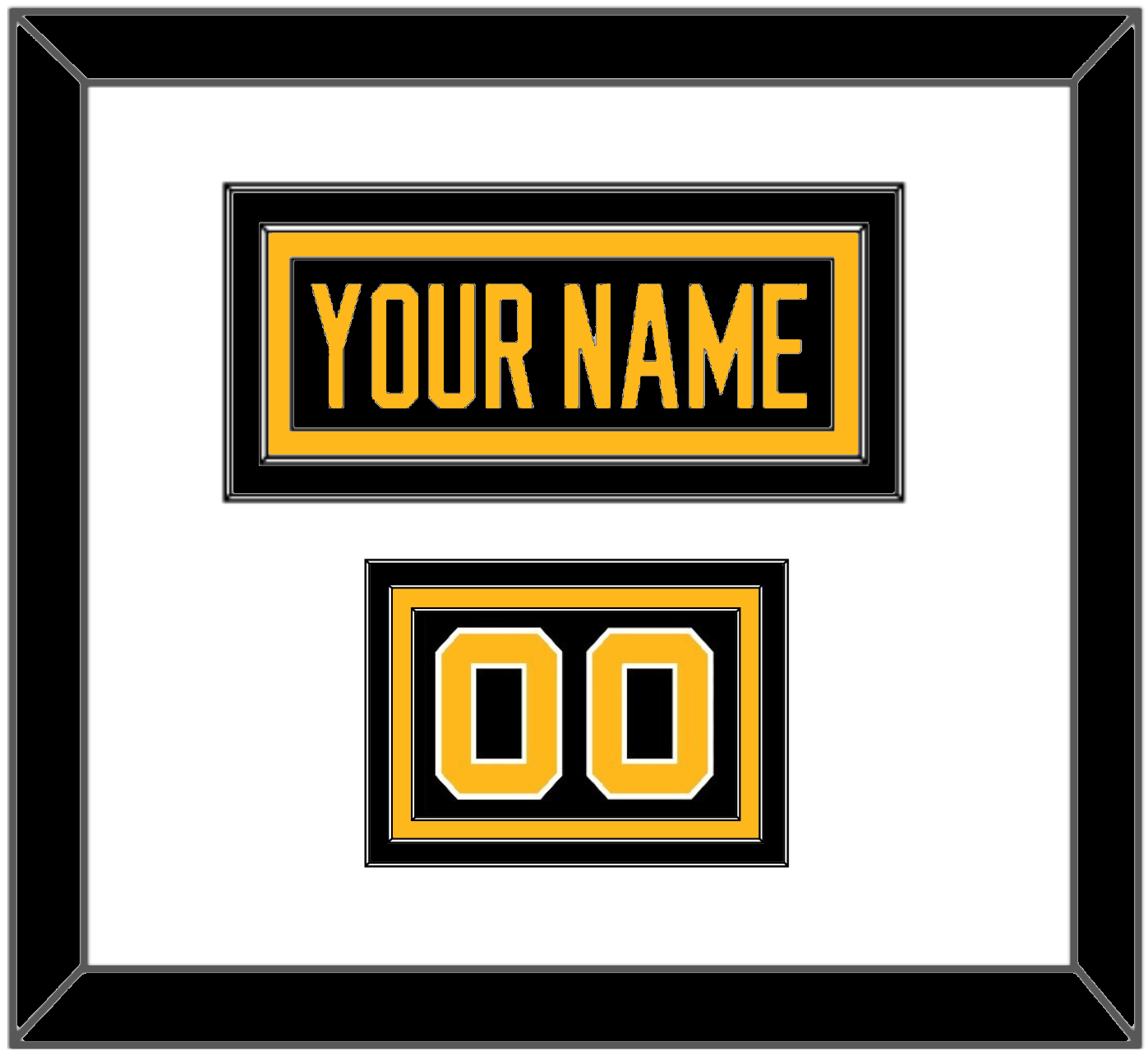 Pittsburgh Nameplate & Number (Shoulder) - Alternate Black (2021-2025) - Premier Tier 1