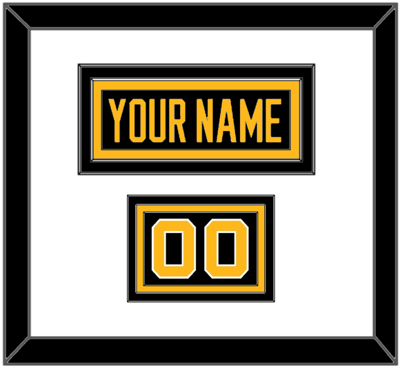 Pittsburgh Nameplate & Number (Shoulder) - Alternate Black - Triple Mat 1