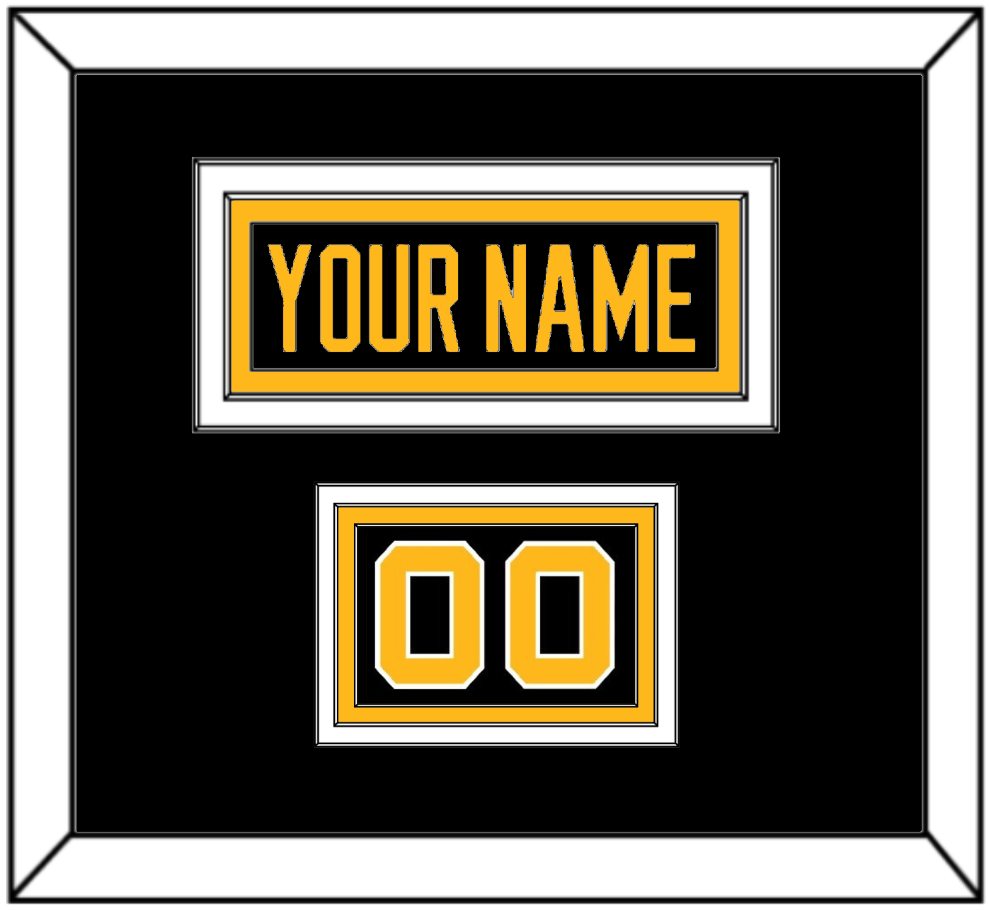 Pittsburgh Nameplate & Number (Shoulder) - Alternate Black (2021-2025) - Premier Tier 2