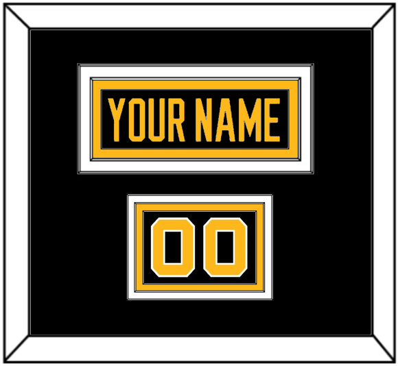 Pittsburgh Nameplate & Number (Shoulder) - Alternate Black - Triple Mat 2