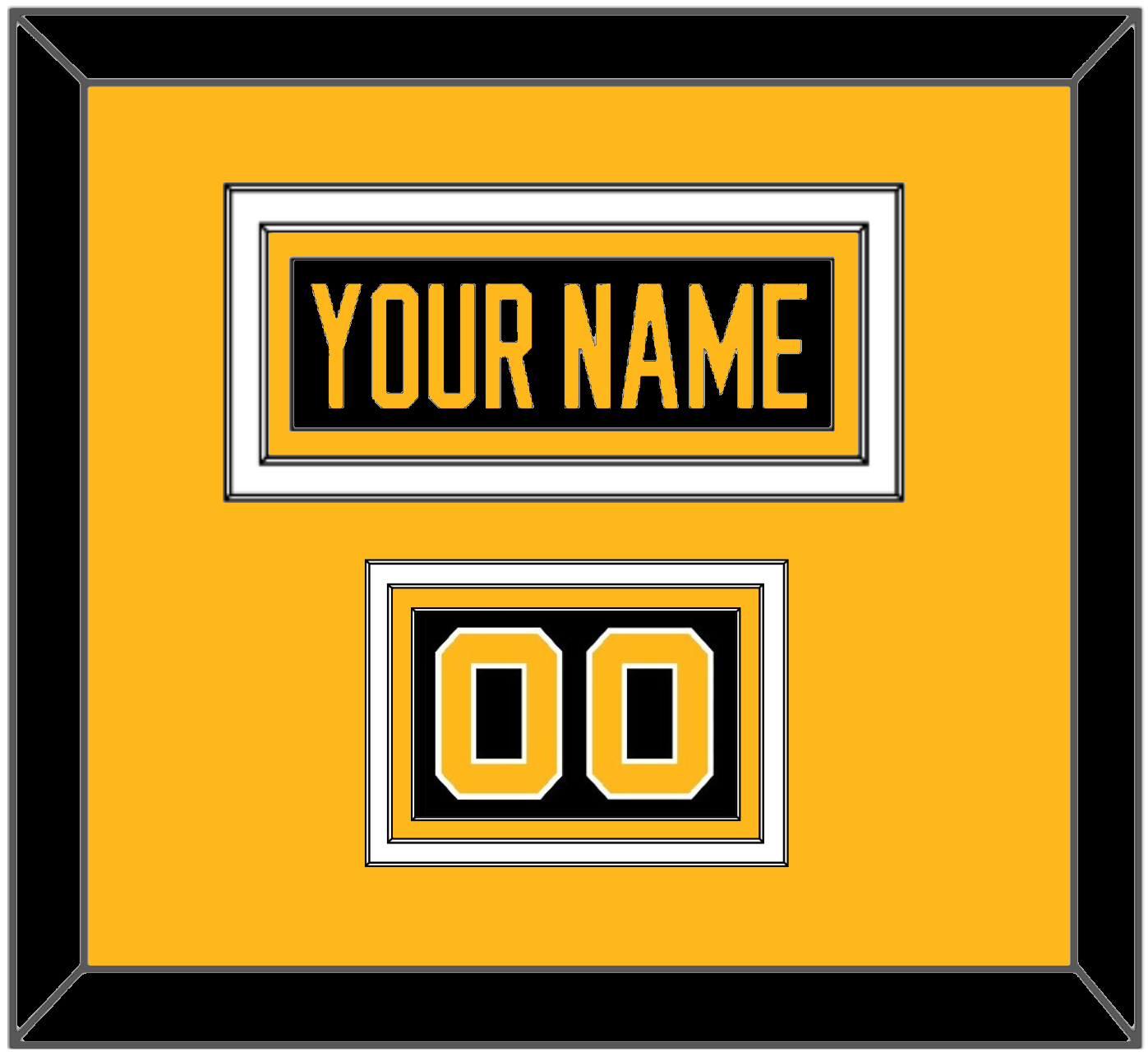 Pittsburgh Nameplate & Number (Shoulder) - Alternate Black (2021-2025) - Premier Tier 3
