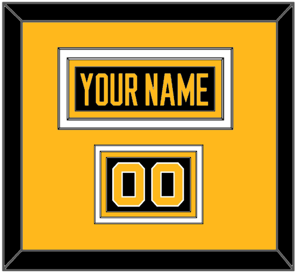 Pittsburgh Nameplate & Number (Shoulder) - Alternate Black - Triple Mat 3