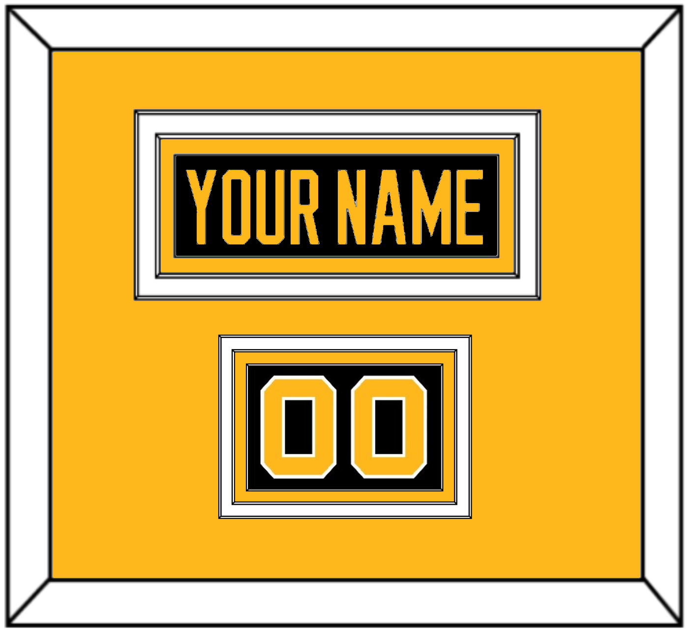 Pittsburgh Nameplate & Number (Shoulder) - Alternate Black (2021-2025) - Premier Tier 3