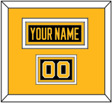 Pittsburgh Nameplate & Number (Shoulder) - Alternate Black - Triple Mat 3