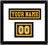 Pittsburgh Nameplate & Number (Shoulder) - Road Black (1984-1988) - Triple Mat 1