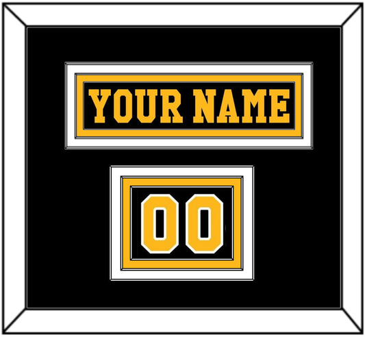Pittsburgh Nameplate & Number (Shoulder) - Road Black (1984-1988) - Premier Tier 3