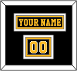 Pittsburgh Nameplate & Number (Shoulder) - Road Black (1984-1988) - Triple Mat 3