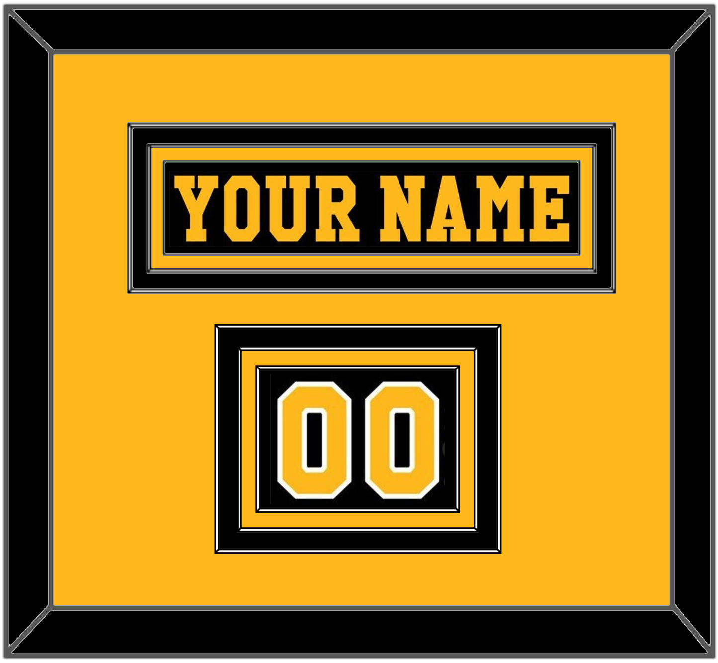 Pittsburgh Nameplate & Number (Shoulder) - Road Black (1984-1988) - Premier Tier 2