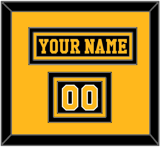 Pittsburgh Nameplate & Number (Shoulder) - Road Black (1984-1988) - Premier Tier 2