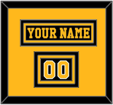 Pittsburgh Nameplate & Number (Shoulder) - Road Black (1984-1988) - Triple Mat 2