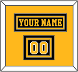 Pittsburgh Nameplate & Number (Shoulder) - Road Black (1984-1988) - Triple Mat 2