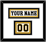 Pittsburgh Nameplate & Number (Shoulder) - Home White (1984-1988) - Triple Mat 1