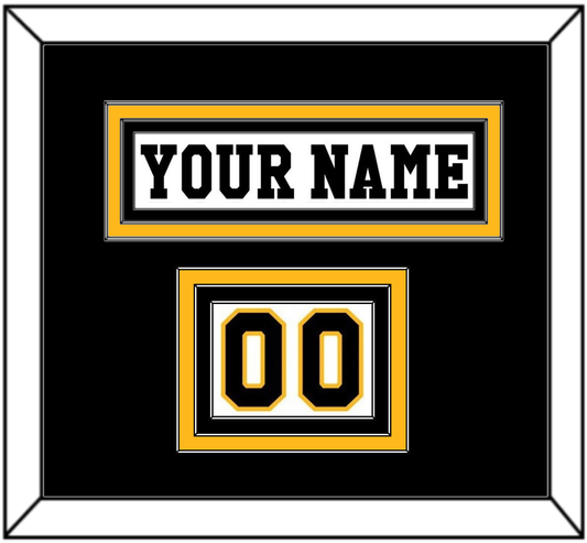 Pittsburgh Nameplate & Number (Shoulder) - Home White (1984-1988) - Premier Tier 3