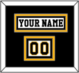 Pittsburgh Nameplate & Number (Shoulder) - Home White (1984-1988) - Triple Mat 3