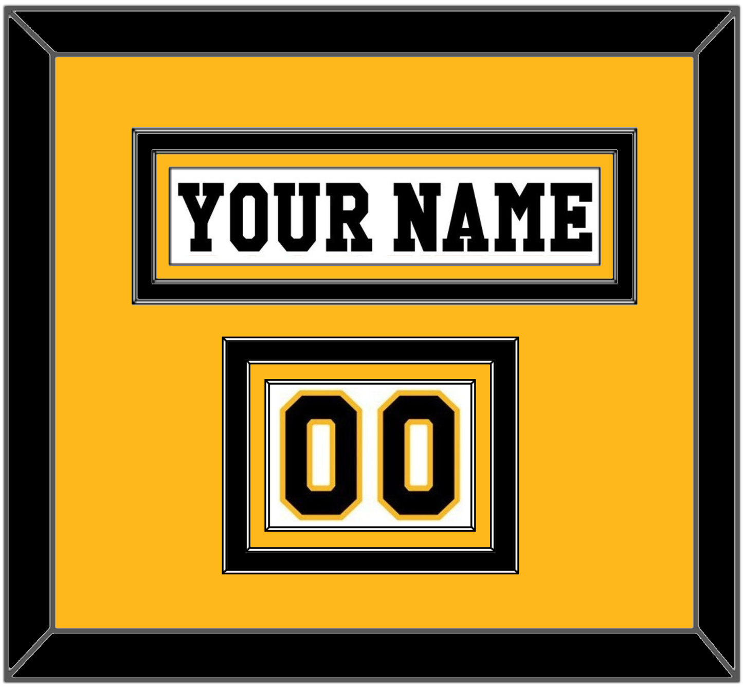 Pittsburgh Nameplate & Number (Shoulder) - Home White (1984-1988) - Premier Tier 2