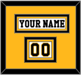 Pittsburgh Nameplate & Number (Shoulder) - Home White (1984-1988) - Triple Mat 2