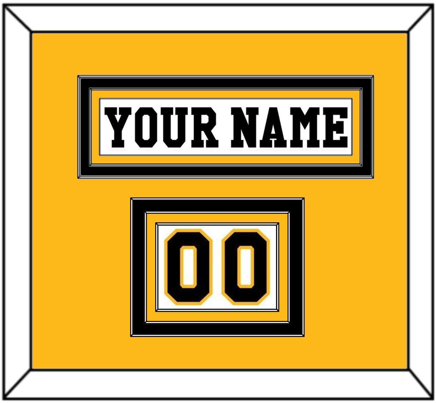 Pittsburgh Nameplate & Number (Shoulder) - Home White (1984-1988) - Premier Tier 2