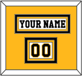 Pittsburgh Nameplate & Number (Shoulder) - Home White (1984-1988) - Triple Mat 2