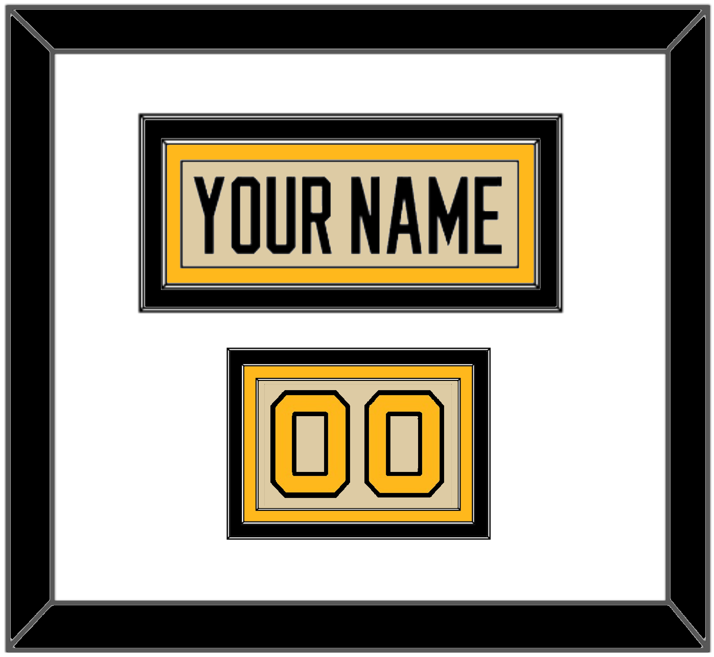 Pittsburgh Nameplate & Number (Shoulder) - 2023 Winter Classic Tan - Premier Tier 2