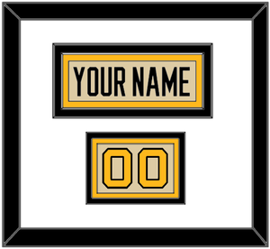 Pittsburgh Nameplate & Number (Shoulder) - 2023 Winter Classic Tan - Triple Mat 2