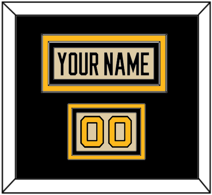 Pittsburgh Nameplate & Number (Shoulder) - 2023 Winter Classic Tan - Premier Tier 3