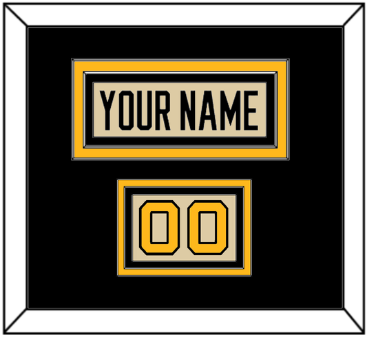 Pittsburgh Nameplate & Number (Shoulder) - 2023 Winter Classic Tan - Premier Tier 3