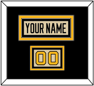 Pittsburgh Nameplate & Number (Shoulder) - 2023 Winter Classic Tan - Triple Mat 3