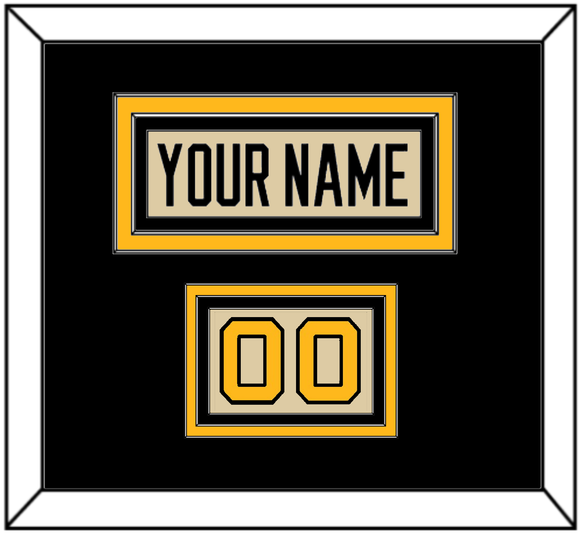 Pittsburgh Nameplate & Number (Shoulder) - 2023 Winter Classic Tan - Triple Mat 3