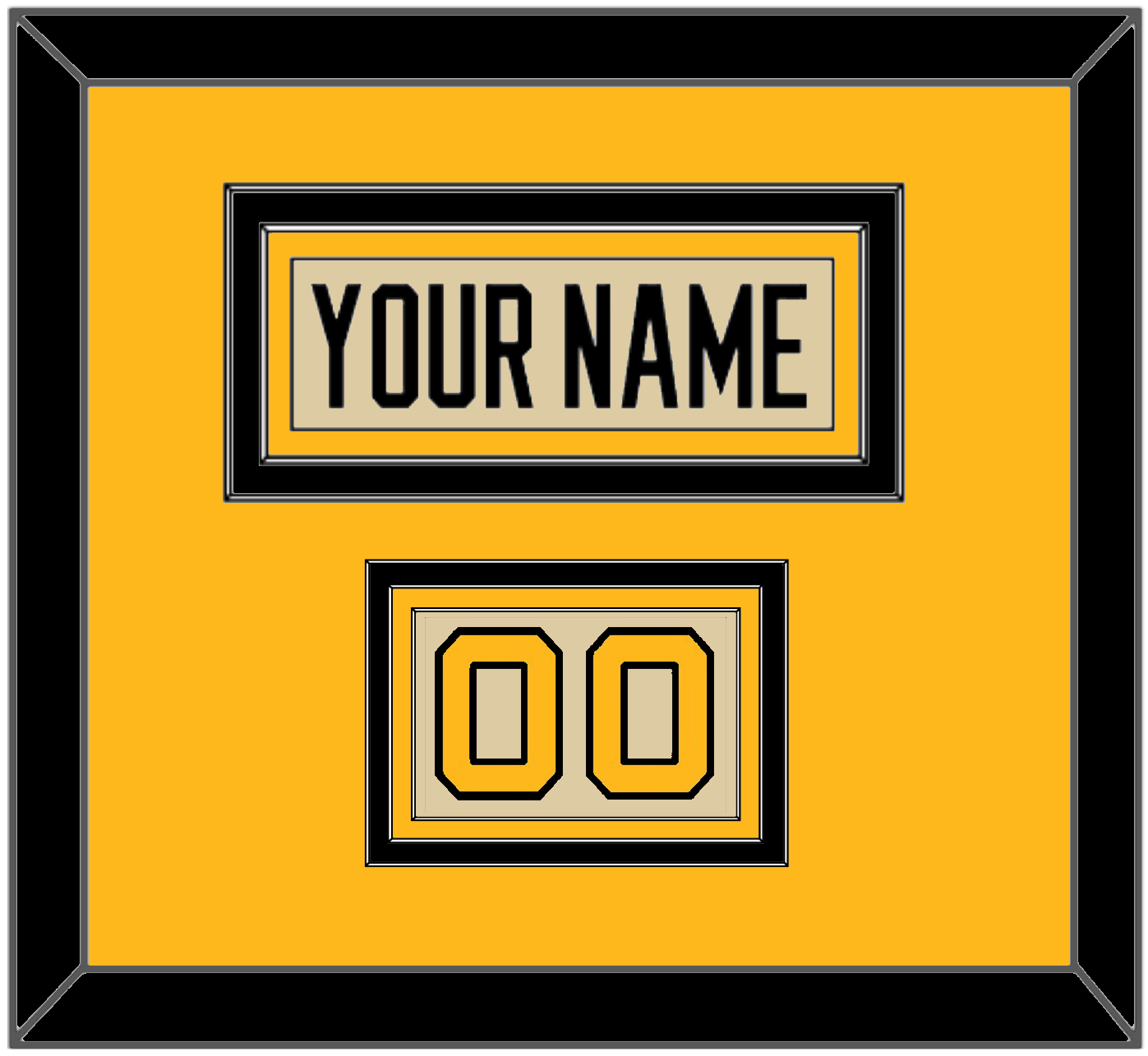 Pittsburgh Nameplate & Number (Shoulder) - 2023 Winter Classic Tan - Premier Tier 4