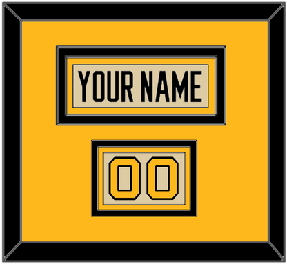 Pittsburgh Nameplate & Number (Shoulder) - 2023 Winter Classic Tan - Premier Tier 4