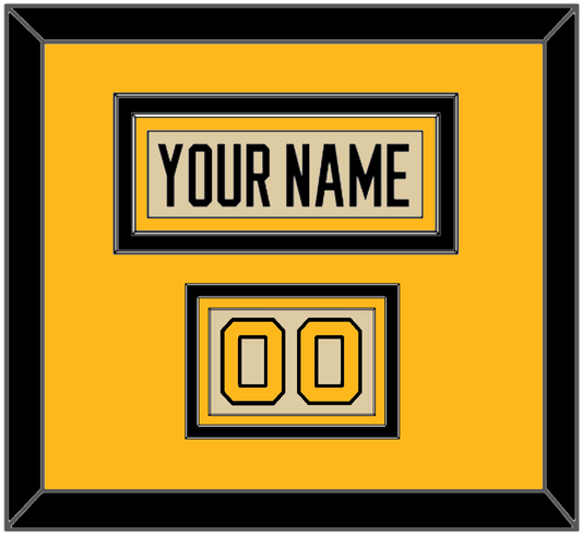 Pittsburgh Nameplate & Number (Shoulder) - 2023 Winter Classic Tan - Premier Tier 4