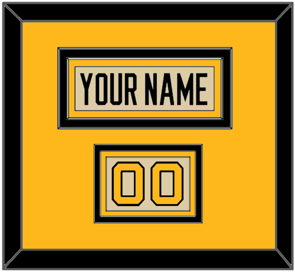 Pittsburgh Nameplate & Number (Shoulder) - 2023 Winter Classic Tan - Triple Mat 4