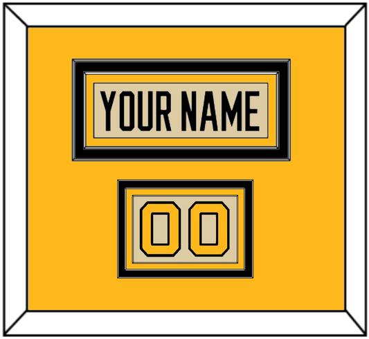 Pittsburgh Nameplate & Number (Shoulder) - 2023 Winter Classic Tan - Premier Tier 4