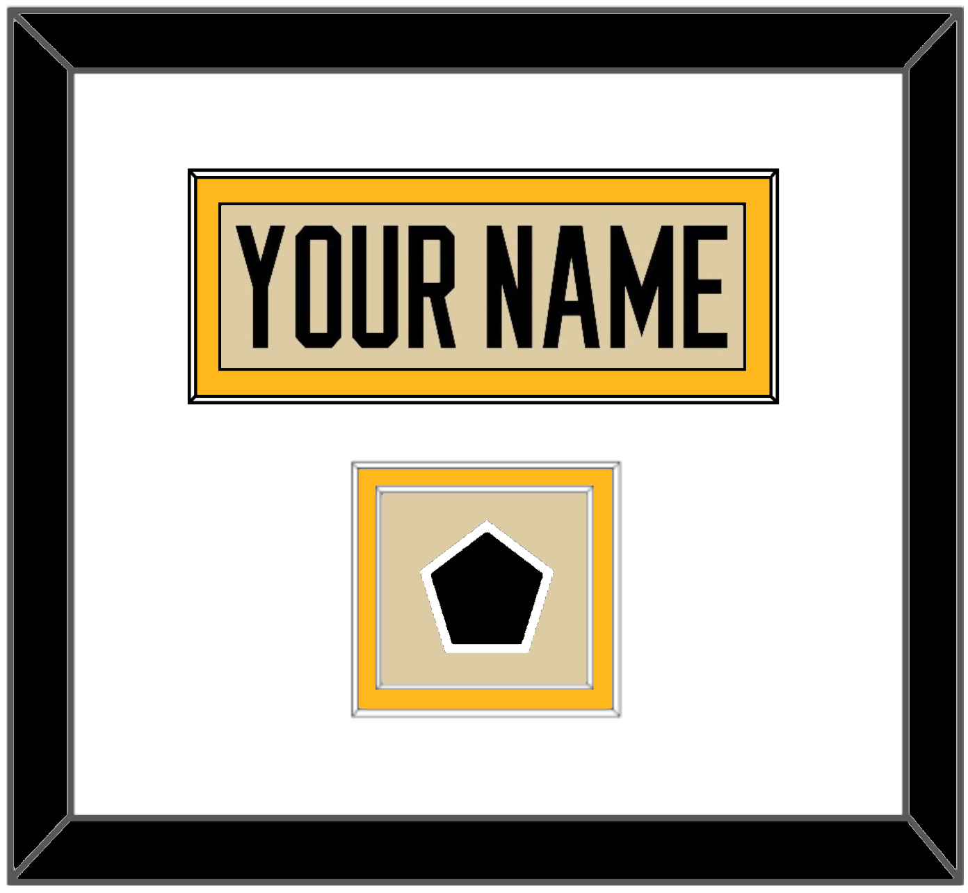 Pittsburgh Nameplate & 2023 Winter Classic Patch - Tan Jersey - Signature Tier 1