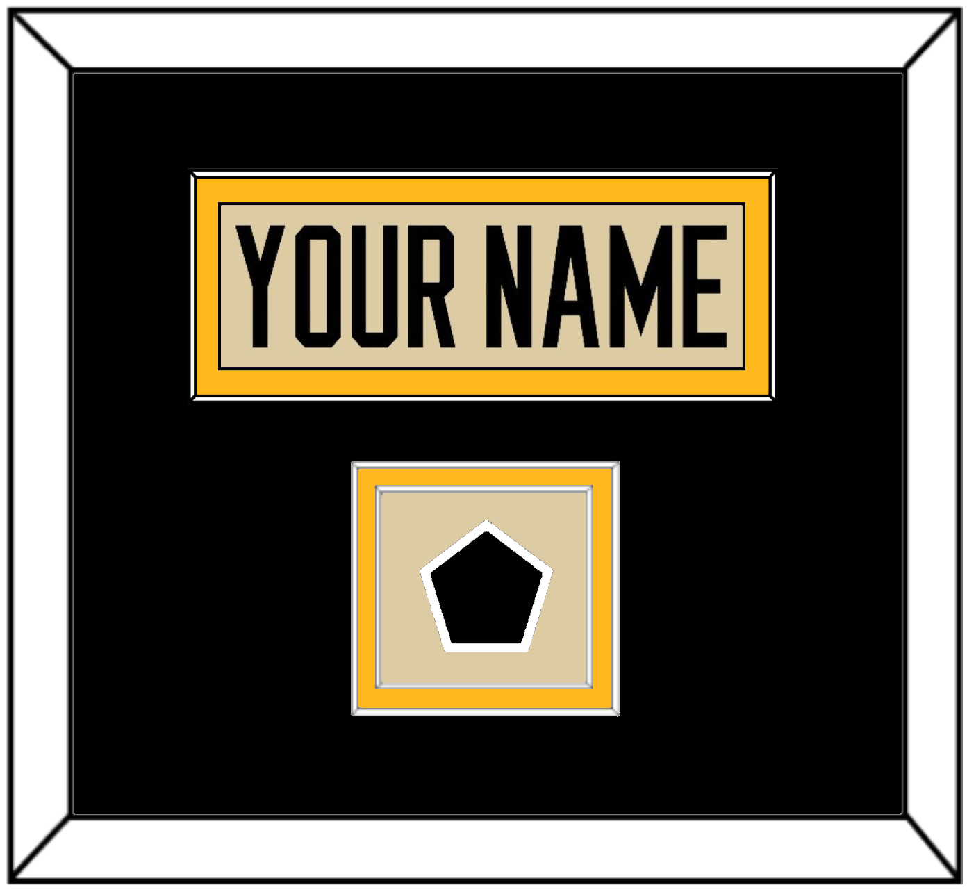 Pittsburgh Nameplate & 2023 Winter Classic Patch - Tan Jersey - Signature Tier 2