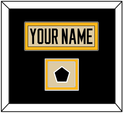 Pittsburgh Nameplate & 2023 Winter Classic Patch - Tan Jersey - Signature Tier 2