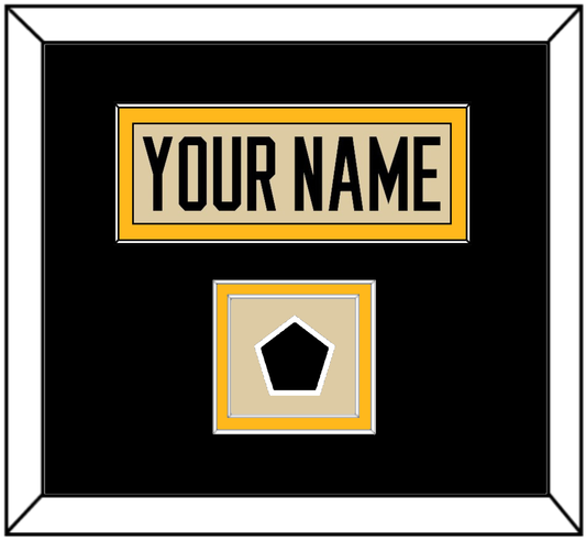 Pittsburgh Nameplate & 2023 Winter Classic Patch - Tan Jersey - Signature Tier 2
