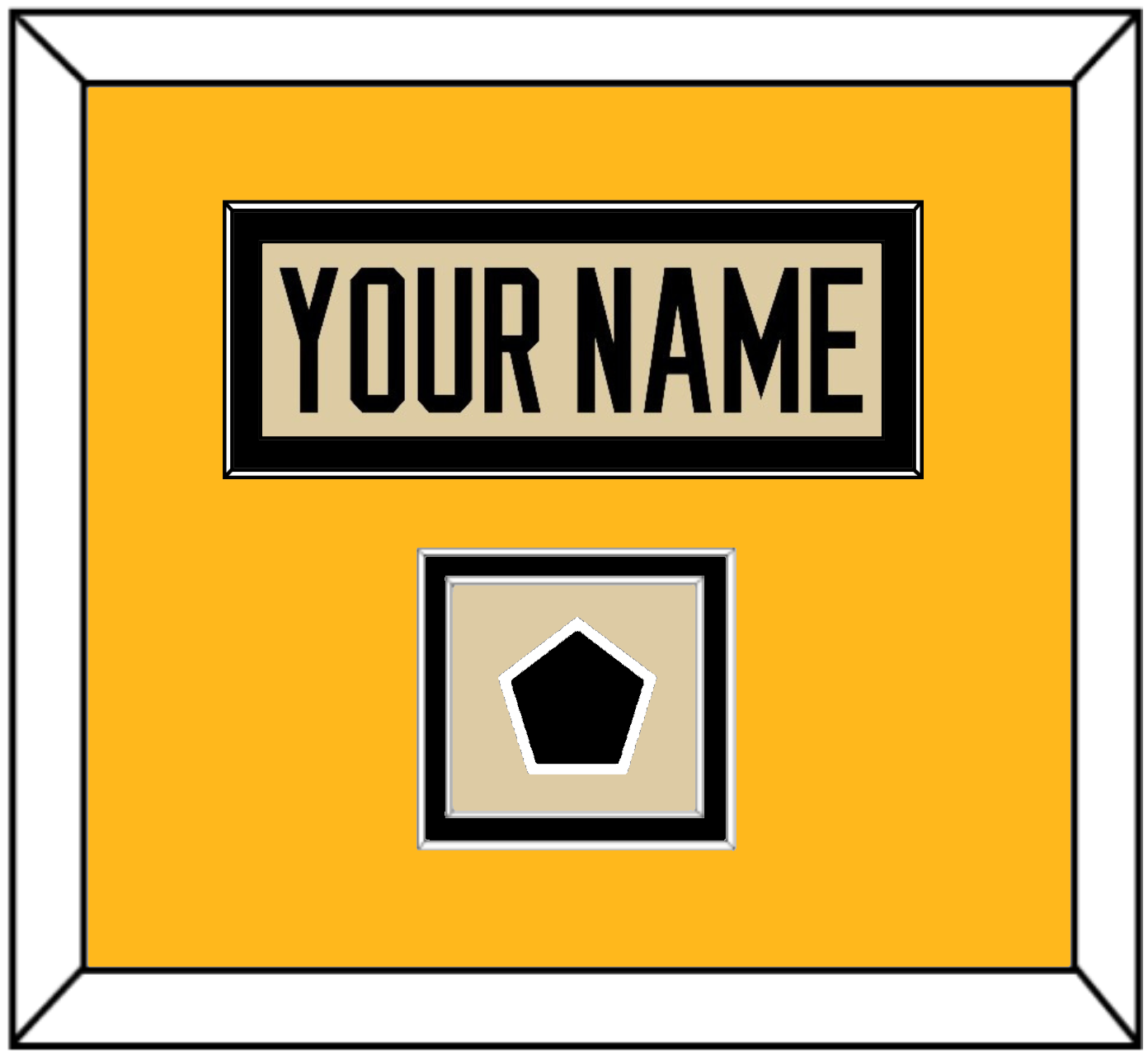 Pittsburgh Nameplate & 2023 Winter Classic Patch - Tan Jersey - Signature Tier 3