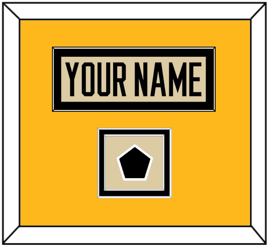 Pittsburgh Nameplate & 2023 Winter Classic Patch - Tan Jersey - Signature Tier 3