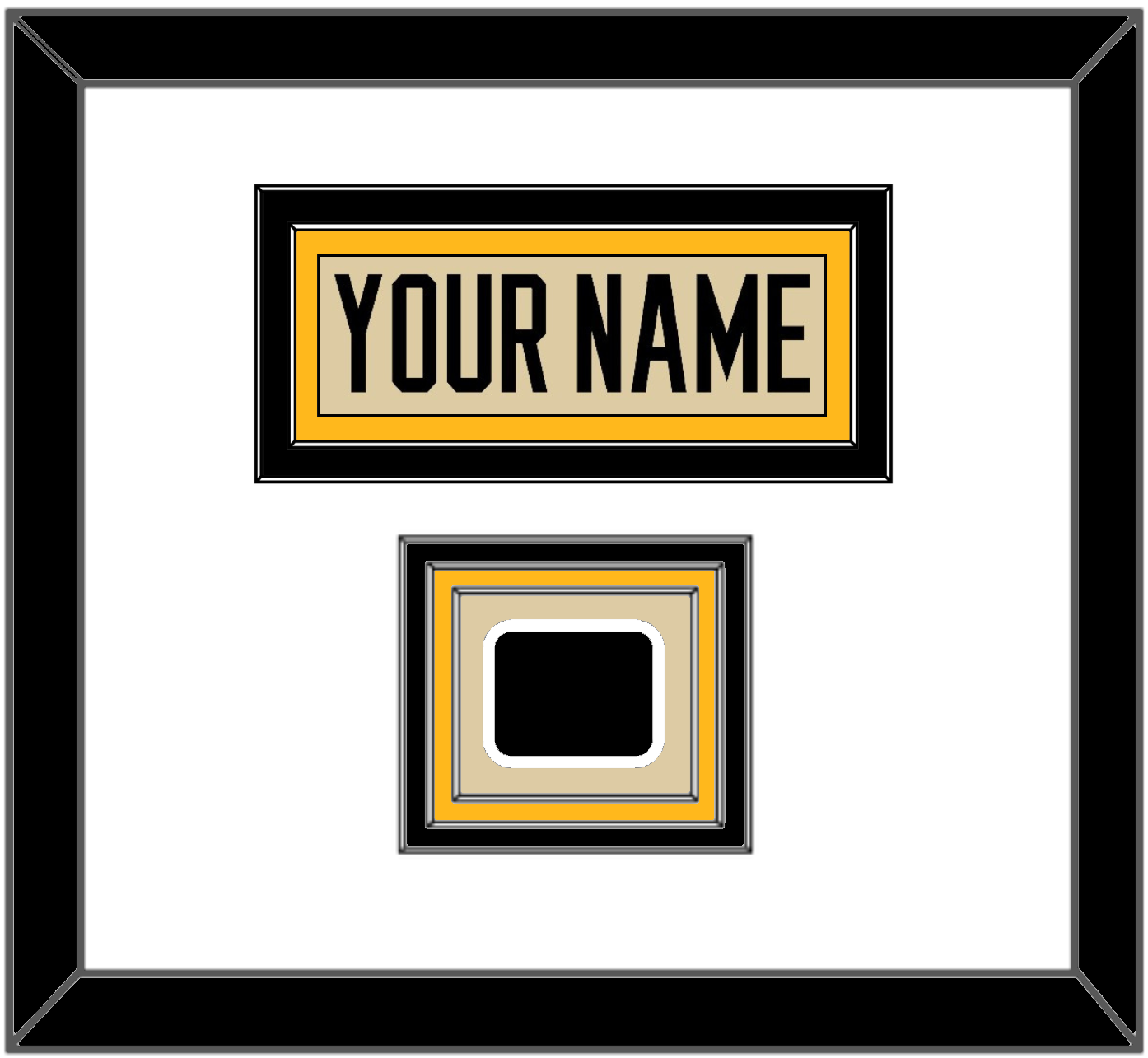 Pittsburgh Nameplate & 2023 Winter Classic Patch - Tan Jersey - Premier Tier 1
