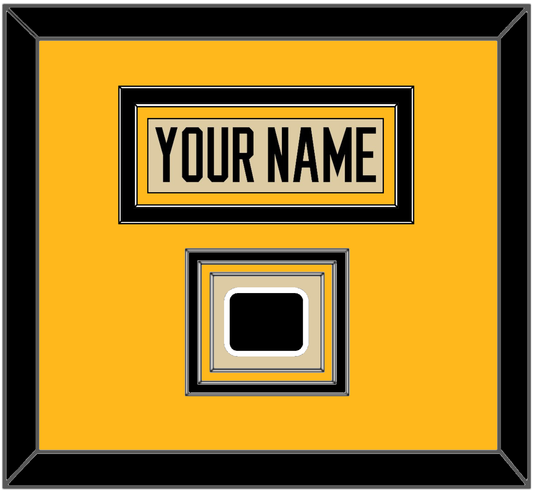 Pittsburgh Nameplate & 2023 Winter Classic Patch - Tan Jersey - Premier Tier 3