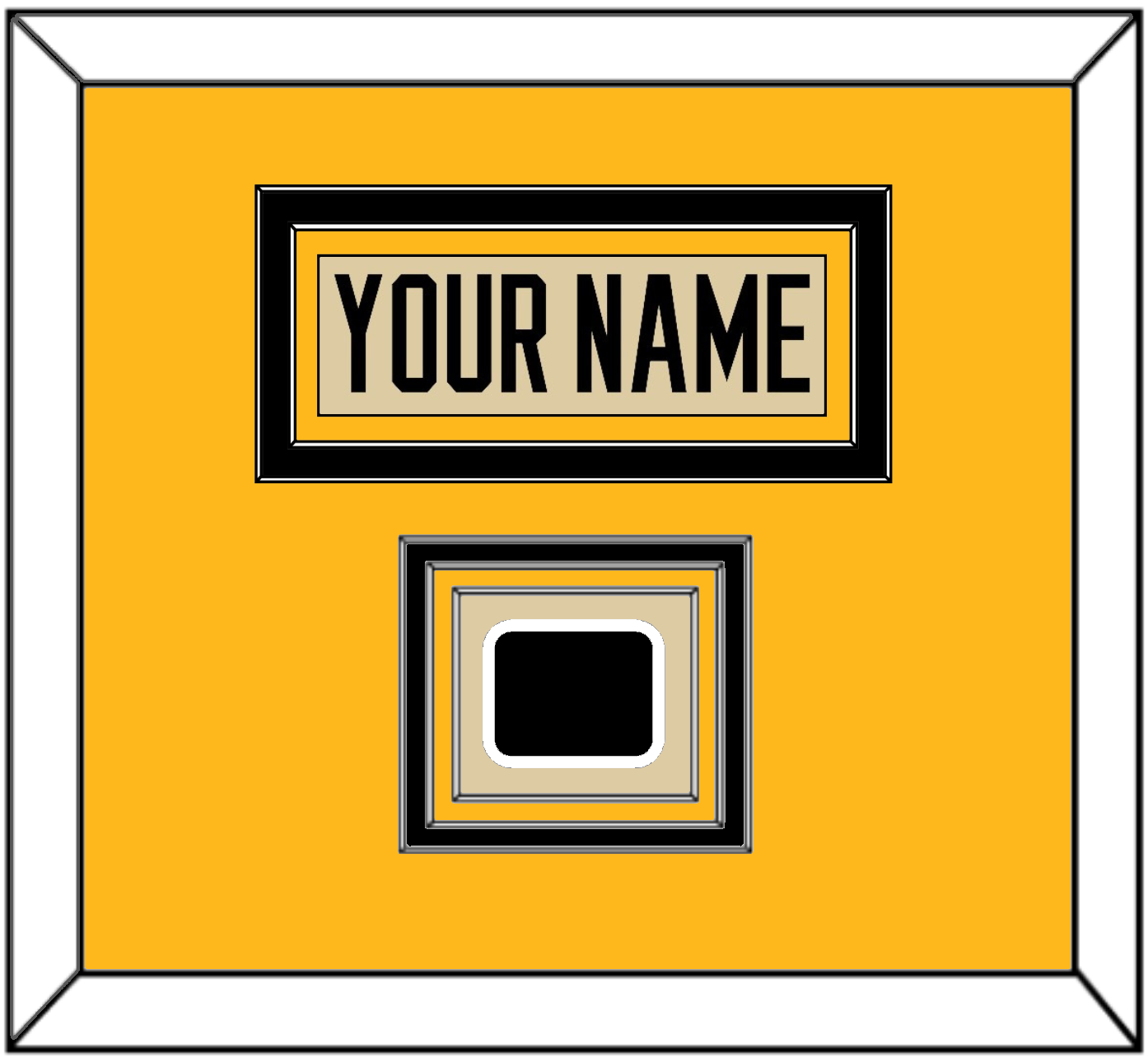 Pittsburgh Nameplate & 2023 Winter Classic Patch - Tan Jersey - Premier Tier 3