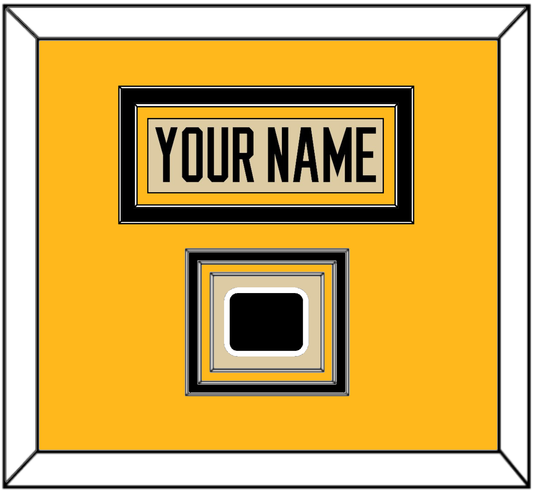 Pittsburgh Nameplate & 2023 Winter Classic Patch - Tan Jersey - Premier Tier 3