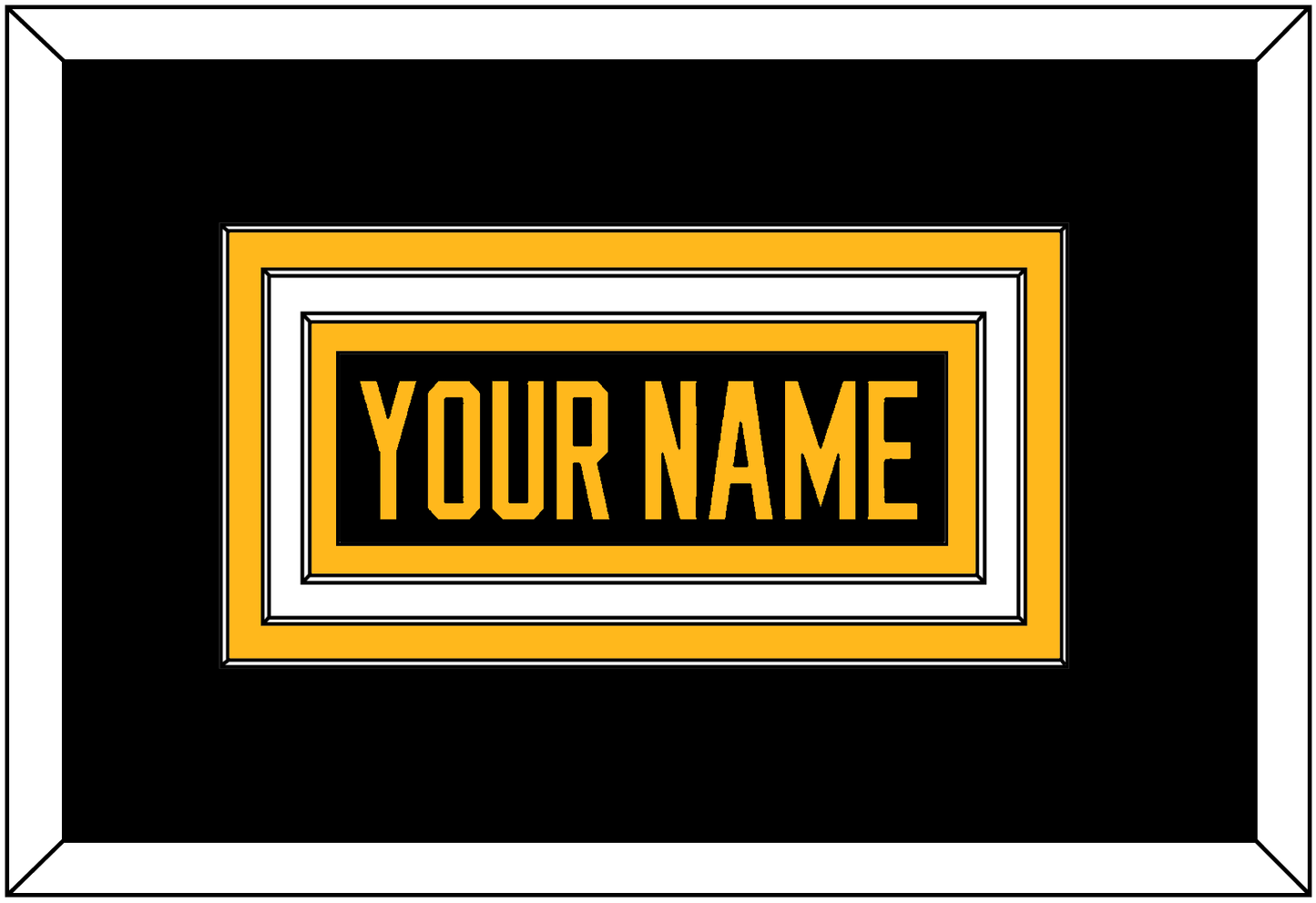 Pittsburgh Nameplate - Road Black (1988-1992) - Premier Tier 2