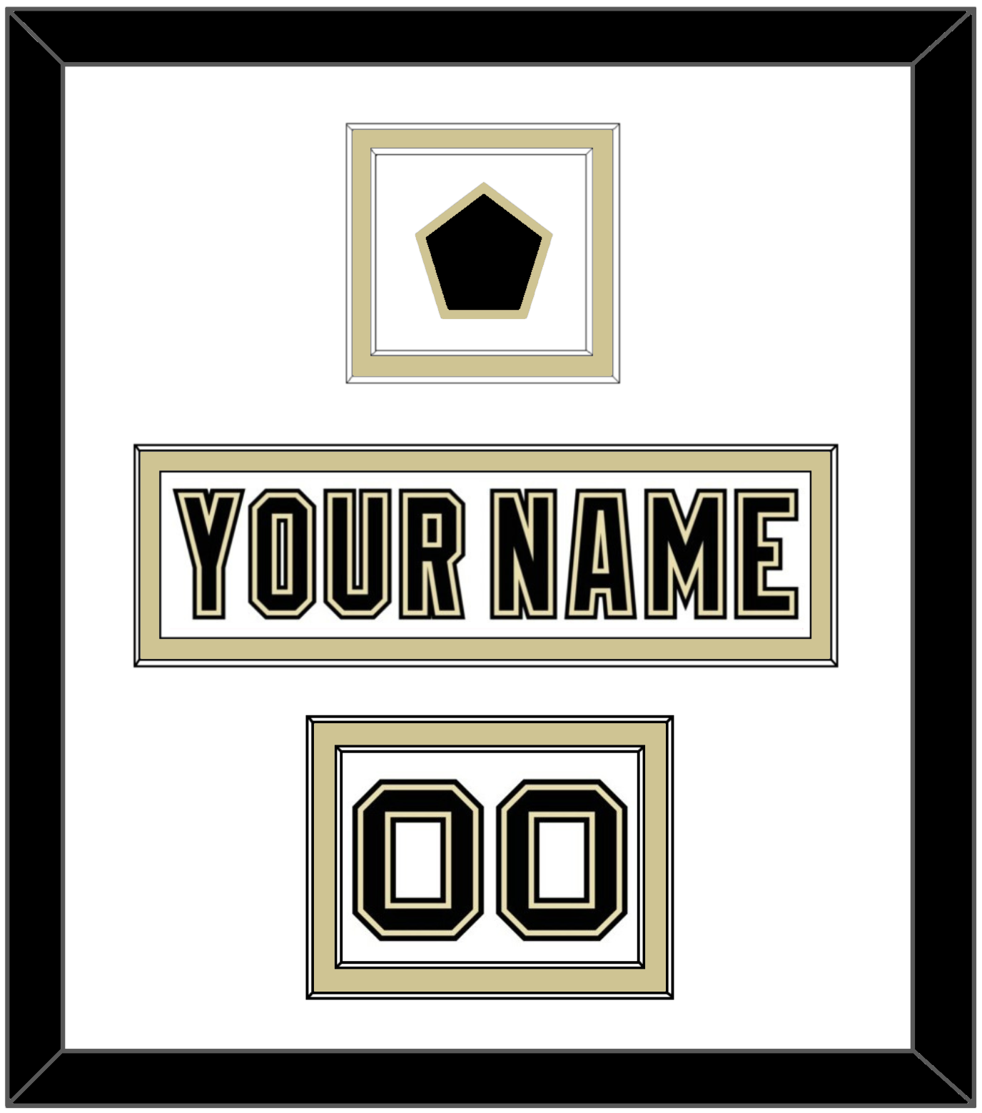 Pittsburgh Nameplate, Number (Shoulder) & Jersey Logo Patch - White Jersey (2002-2007) - Signature Tier 1