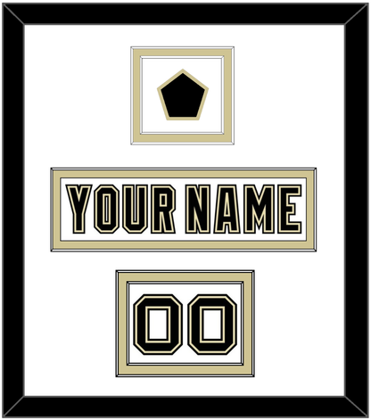 Pittsburgh Nameplate, Number (Shoulder) & Jersey Logo Patch - White Jersey (2002-2007) - Signature Tier 1
