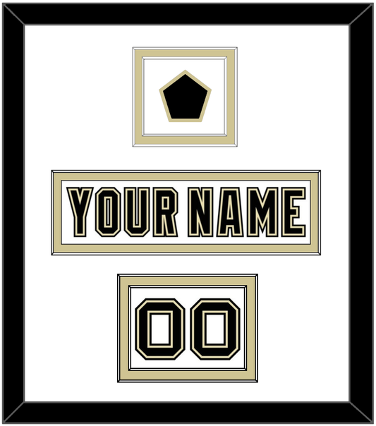 Pittsburgh Nameplate, Number (Shoulder) & Jersey Logo Patch - White Jersey (2002-2007) - Signature Tier 1