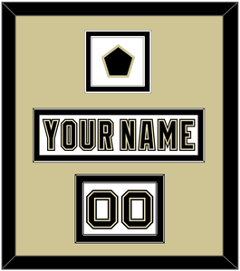 Pittsburgh Nameplate, Number (Shoulder) & Jersey Logo Patch - White Jersey (2002-2007) - Double Mat 2